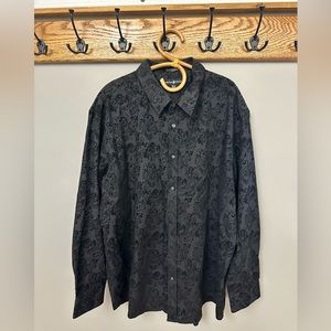 Raised paisley men’s button up by Beverly Hills Polo Club